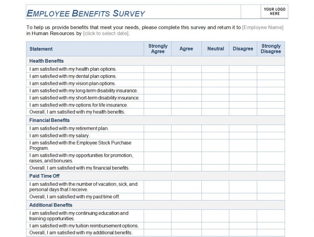 Employee Benefits Survey Employee Benefit Survey