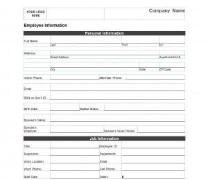 Free Employee Information Form