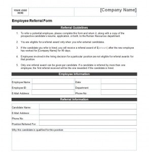 Free Employee Referral Form