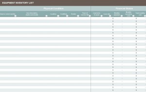 Free Equipment Inventory Template