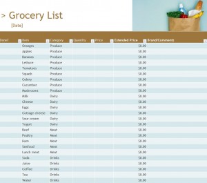 Grocery Inventory List Free
