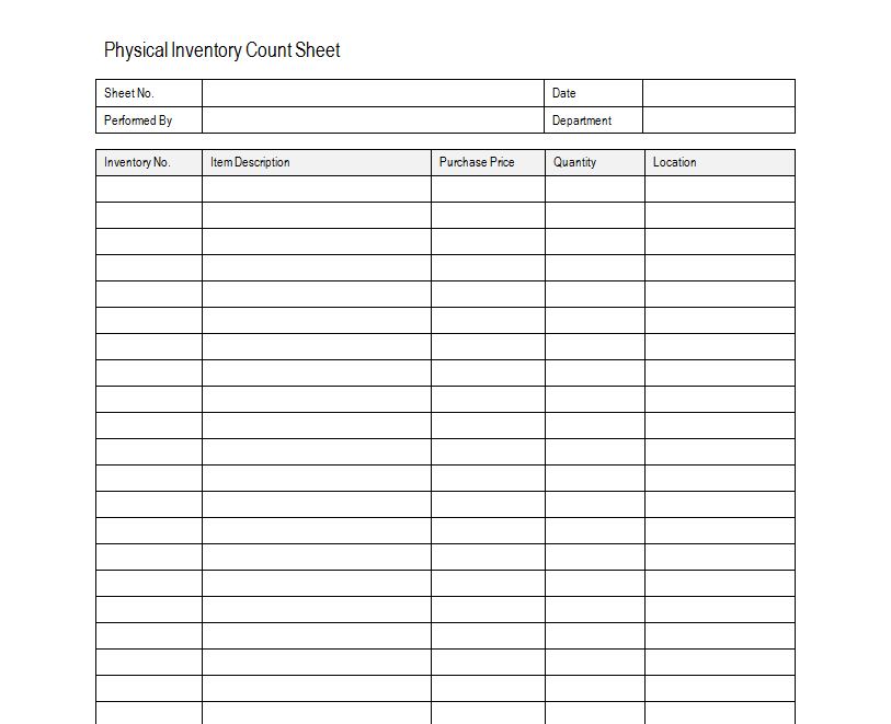 Inventory Sheet Sample Inventory Sheet Sample Excel