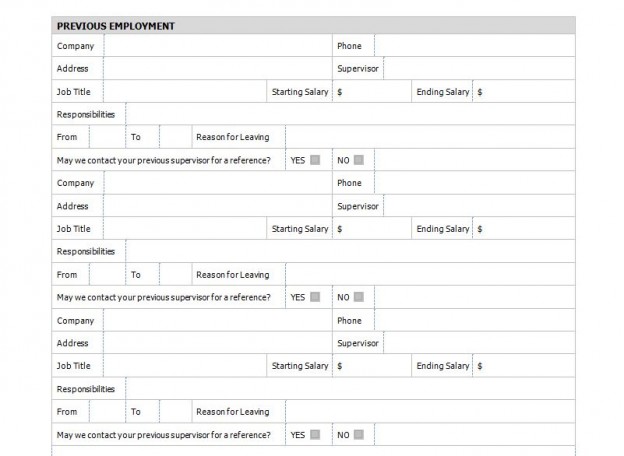 Job Application Form Template | Job Application Form