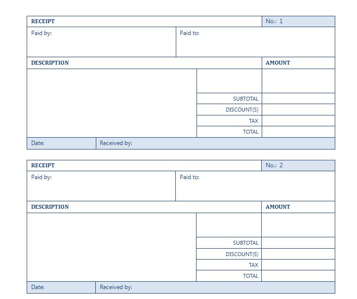 Rental Receipt Template Rental Receipt Template Word