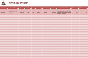 Wine Inventory Template