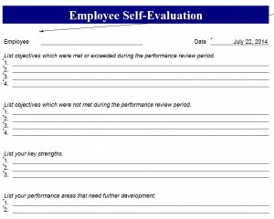 Free Employee Self Evaluation Form