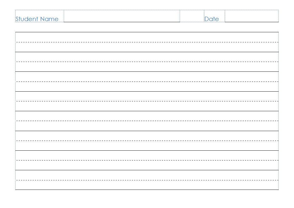 Practice Handwriting Template