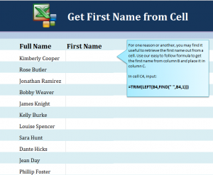 Get First Name from Full Name