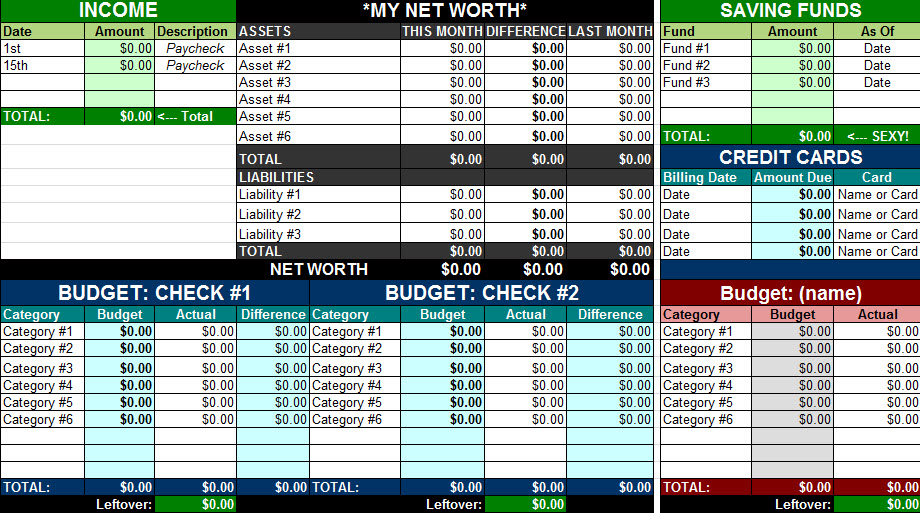 excel personal finance templates