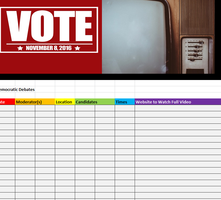 Democratic Debate Schedule